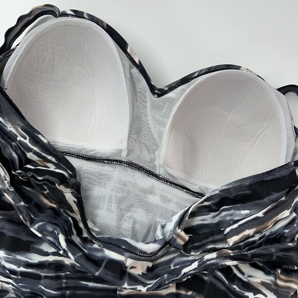 Swim Solutions Macys One Piece Swimsuit Womens Size 20W Tiered - Picture 5 of 7